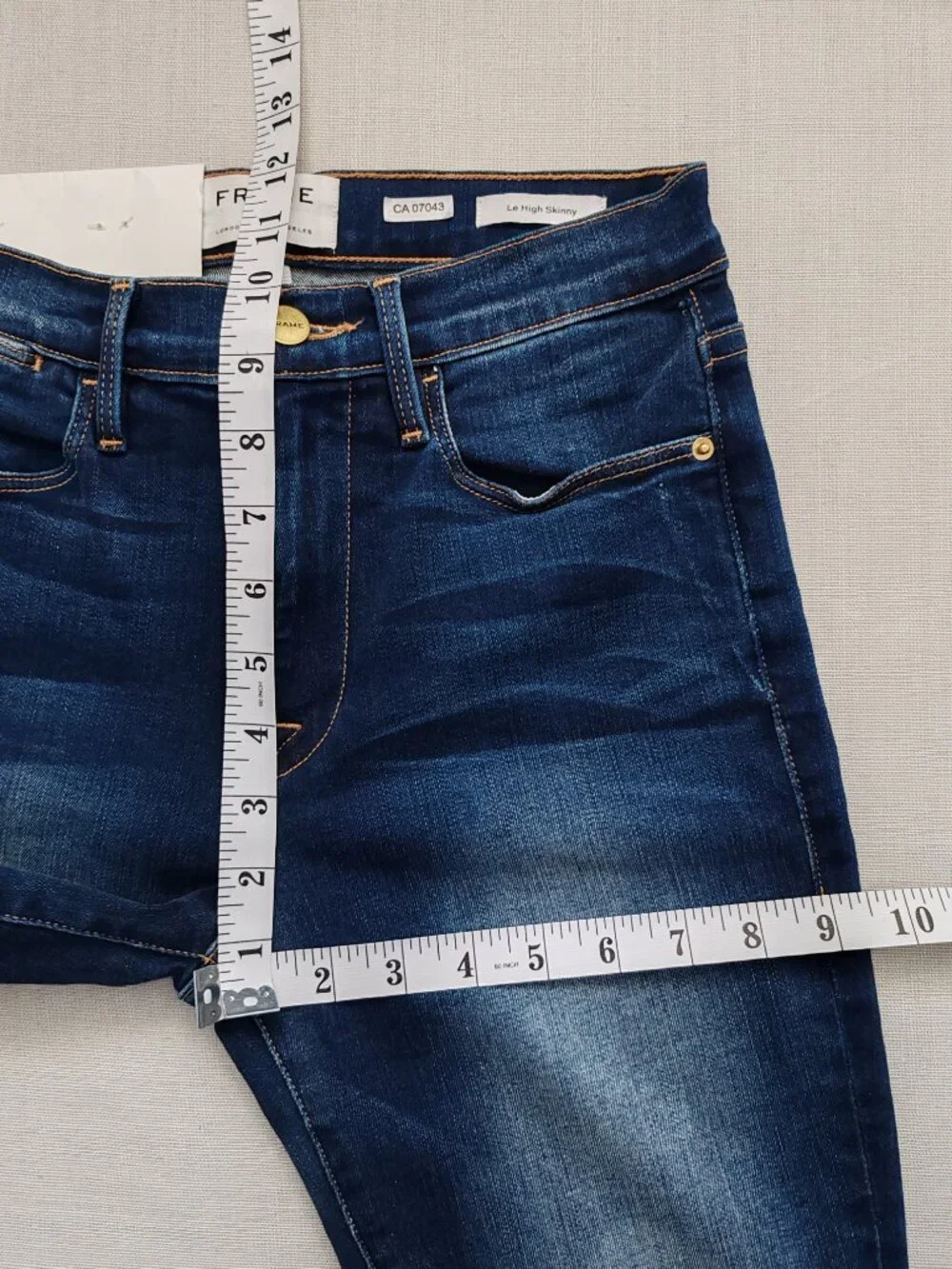 FRAME Le High Skinny Jeans in Columbia Road Wash - Size 27 - Premium Stretch - Picture 10 of 16